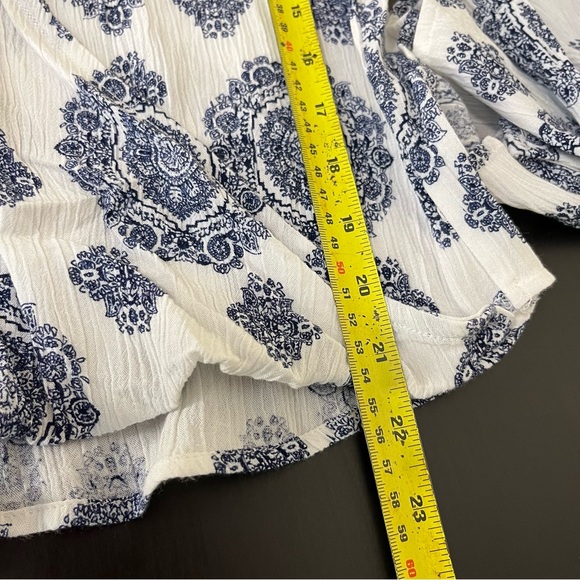 Altar’d State Surplice / Faux Wrap Front Lattice Long Sleeve Blouse - Picture 15 of 15